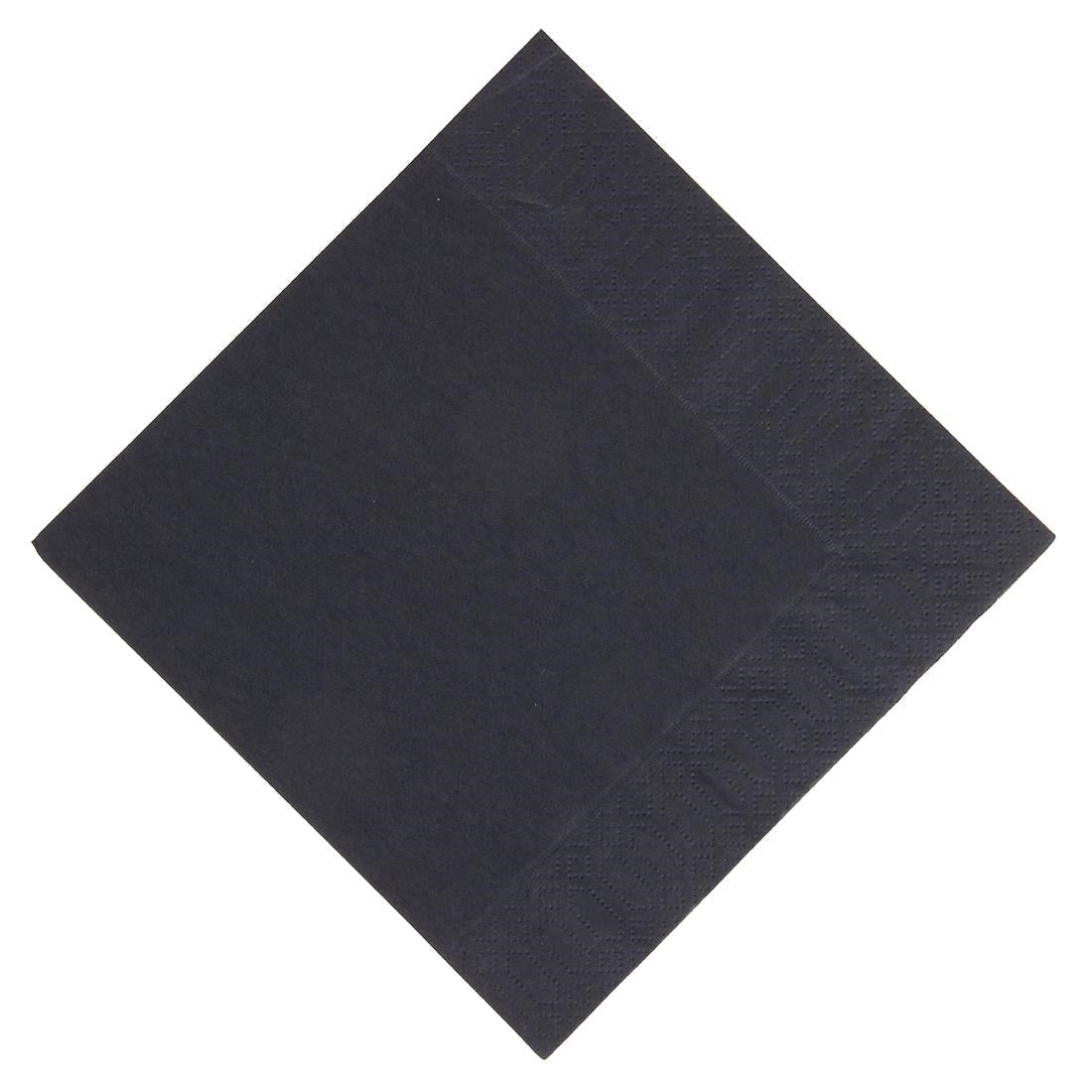 Duni Lunch Napkin Black 33x33cm 3ply 1/4 Fold (1000 Pack)