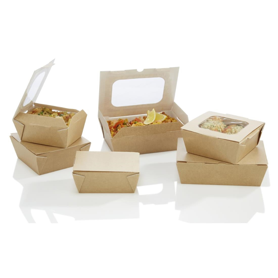 Huhtamaki Taste Large Food to Go Box (with Window pack) (180 pack)