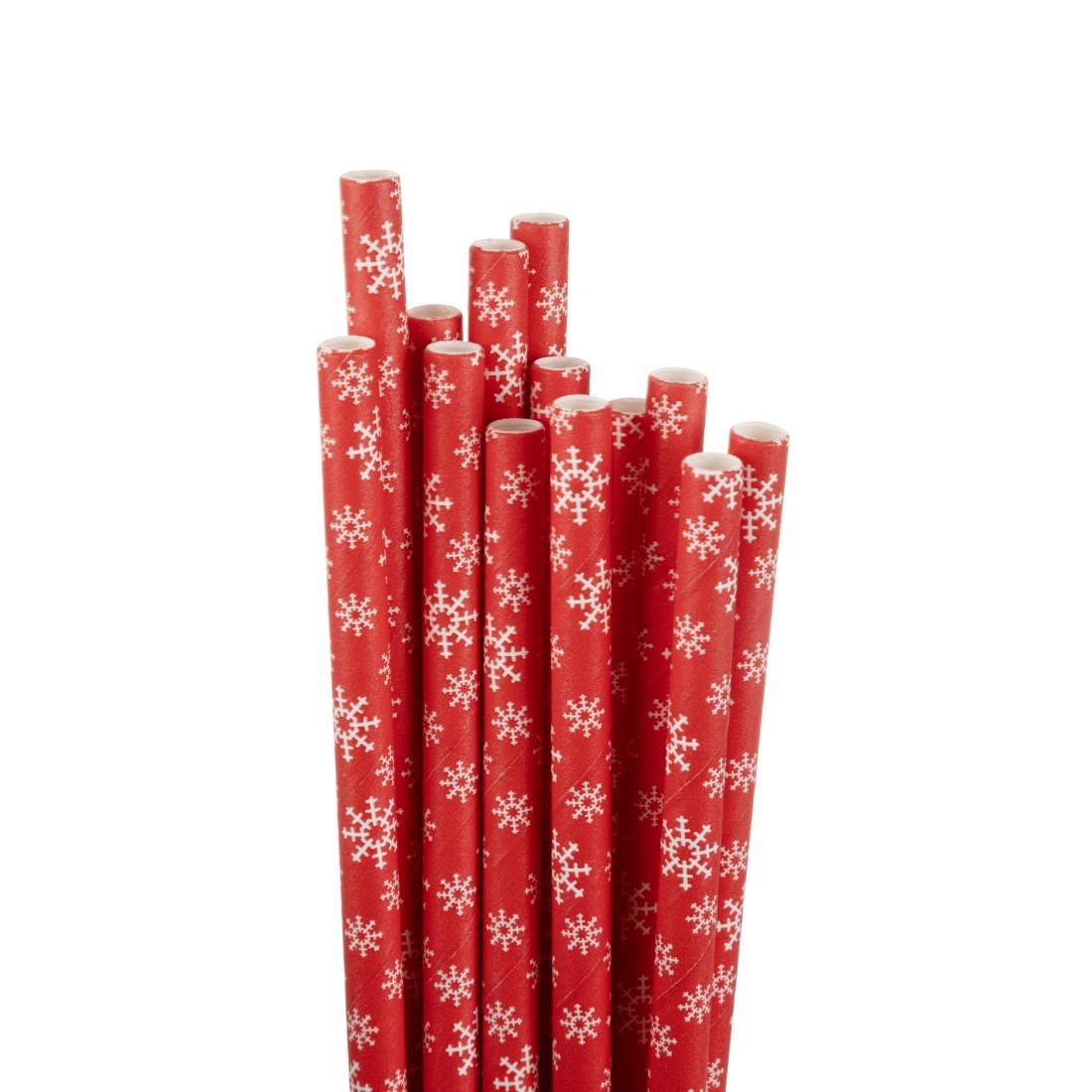 Fiesta Compostable Snowflake Paper Straws 210mm (250 Pack)