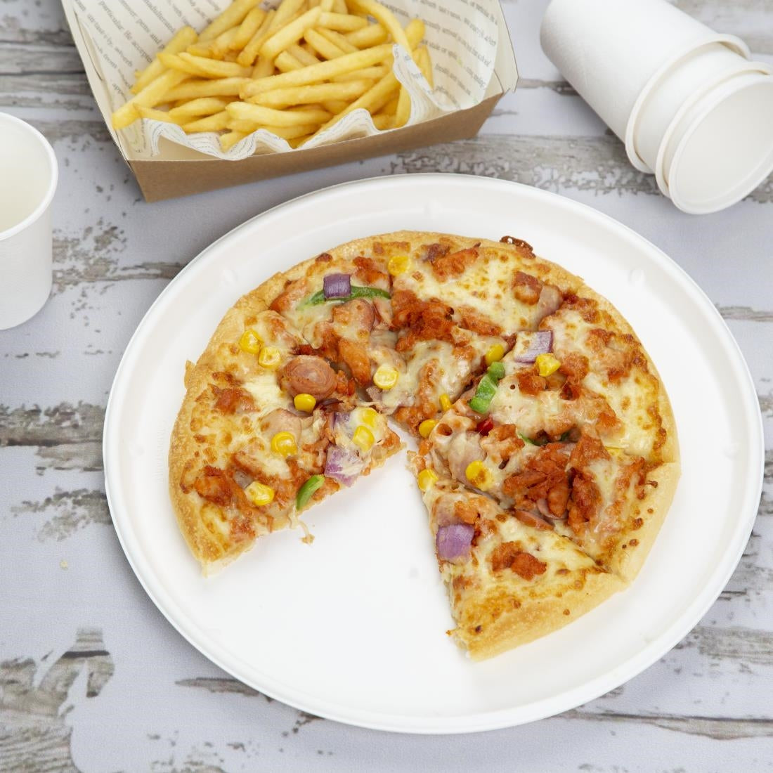 Fiesta Compostable Bagasse Round Plates 304mm (50 Pack)