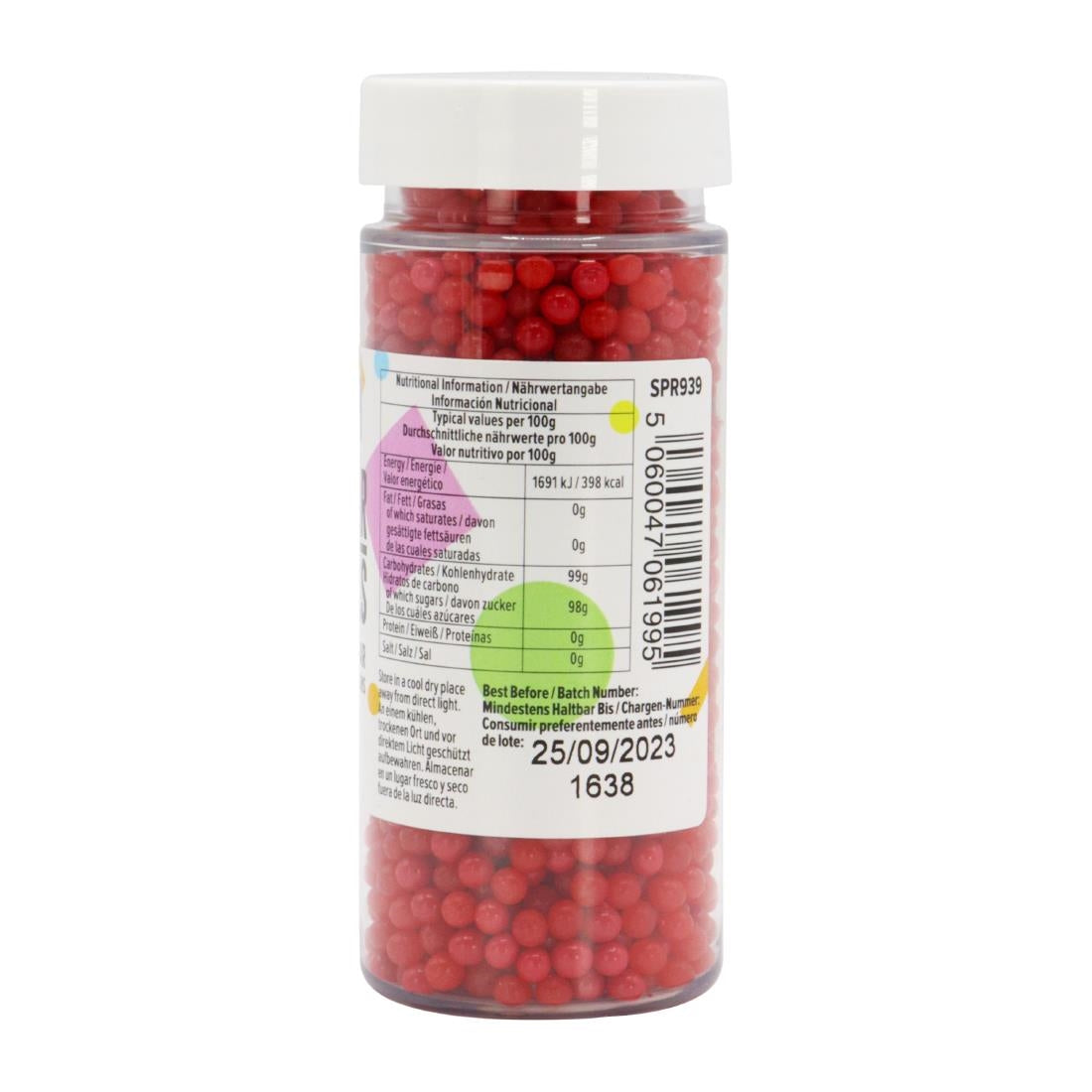 PME Sugar Pearls 100g - Red