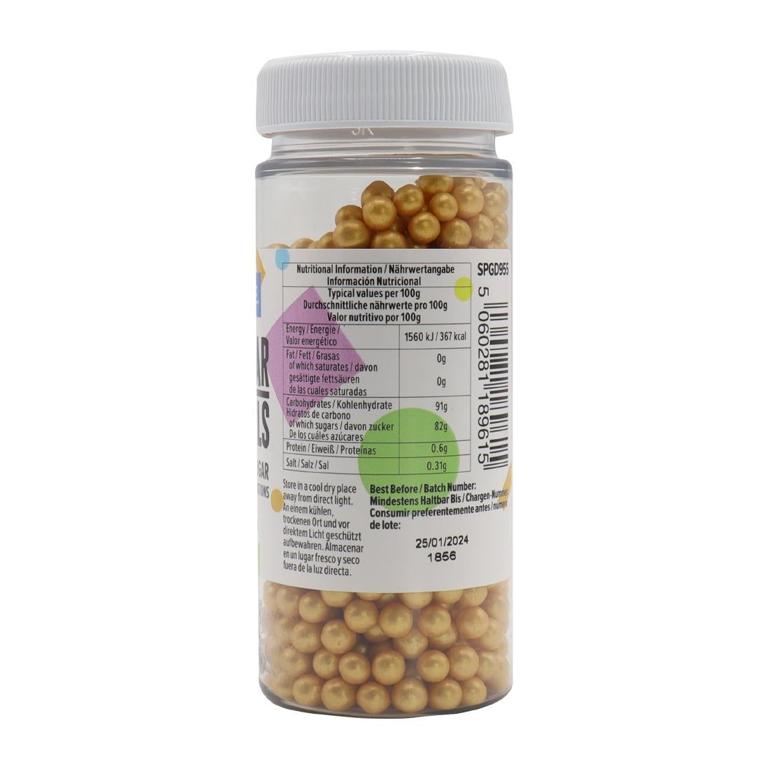 PME Sugar Pearls 60g - Gold