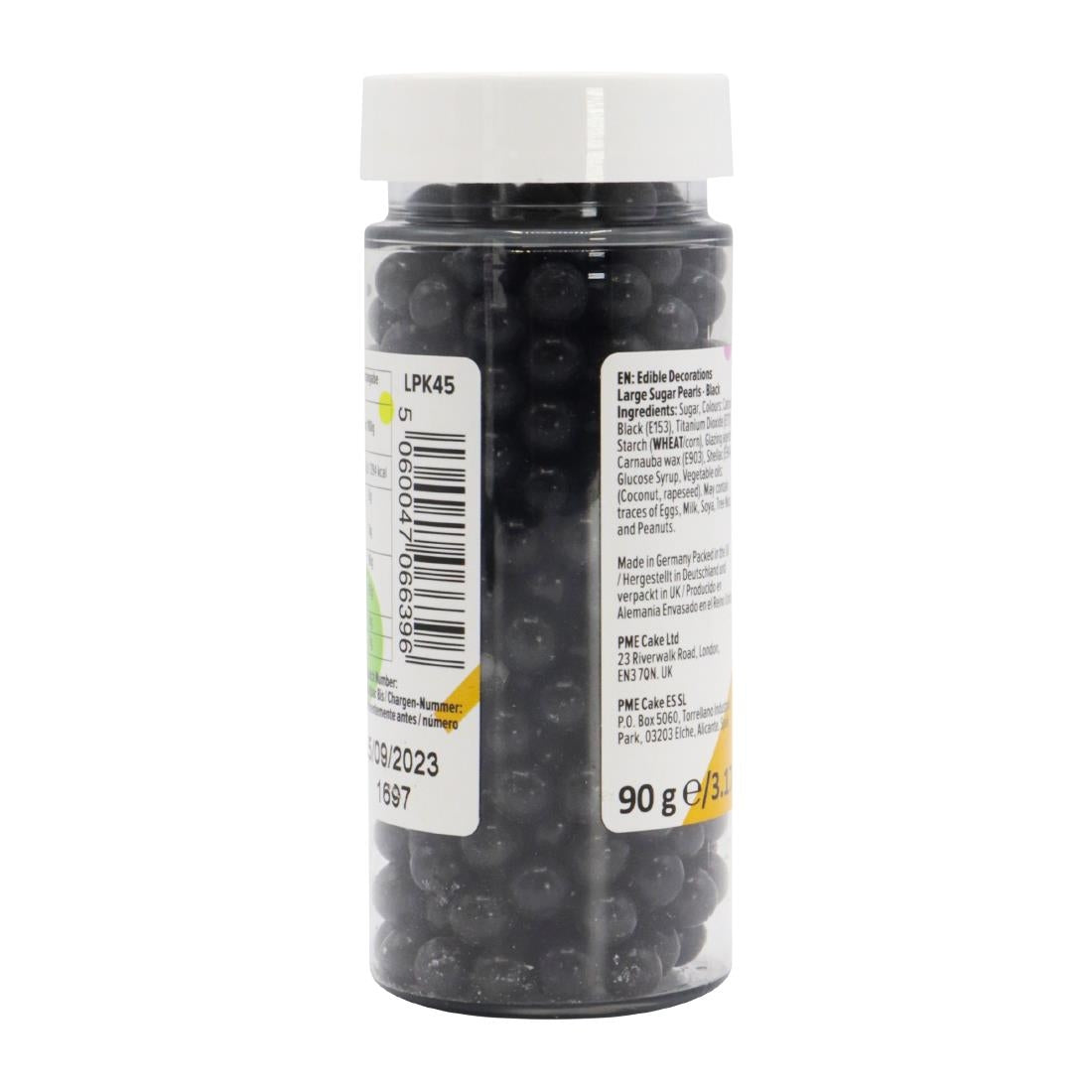 PME Large Sugar Pearls 90g - Black