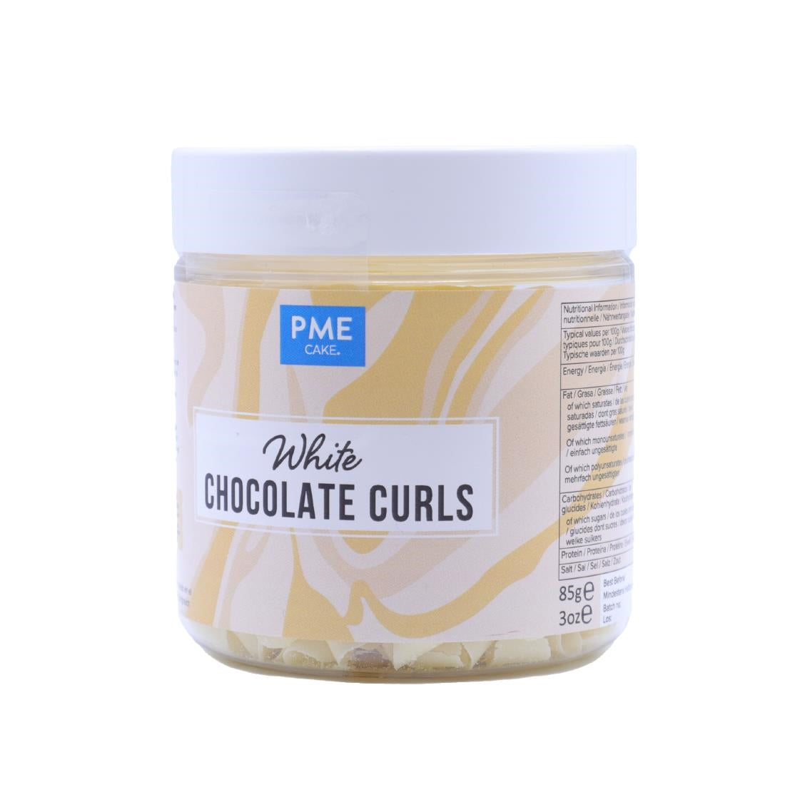 PME Chocolate Curls White Chocolate 85g