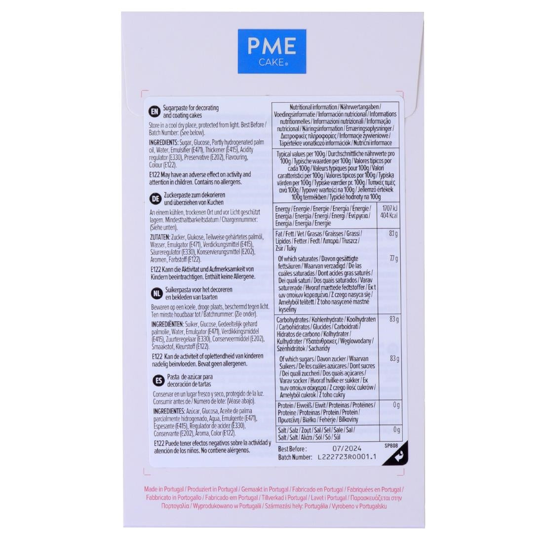 PME Sugar Paste Fondant Pink 250g