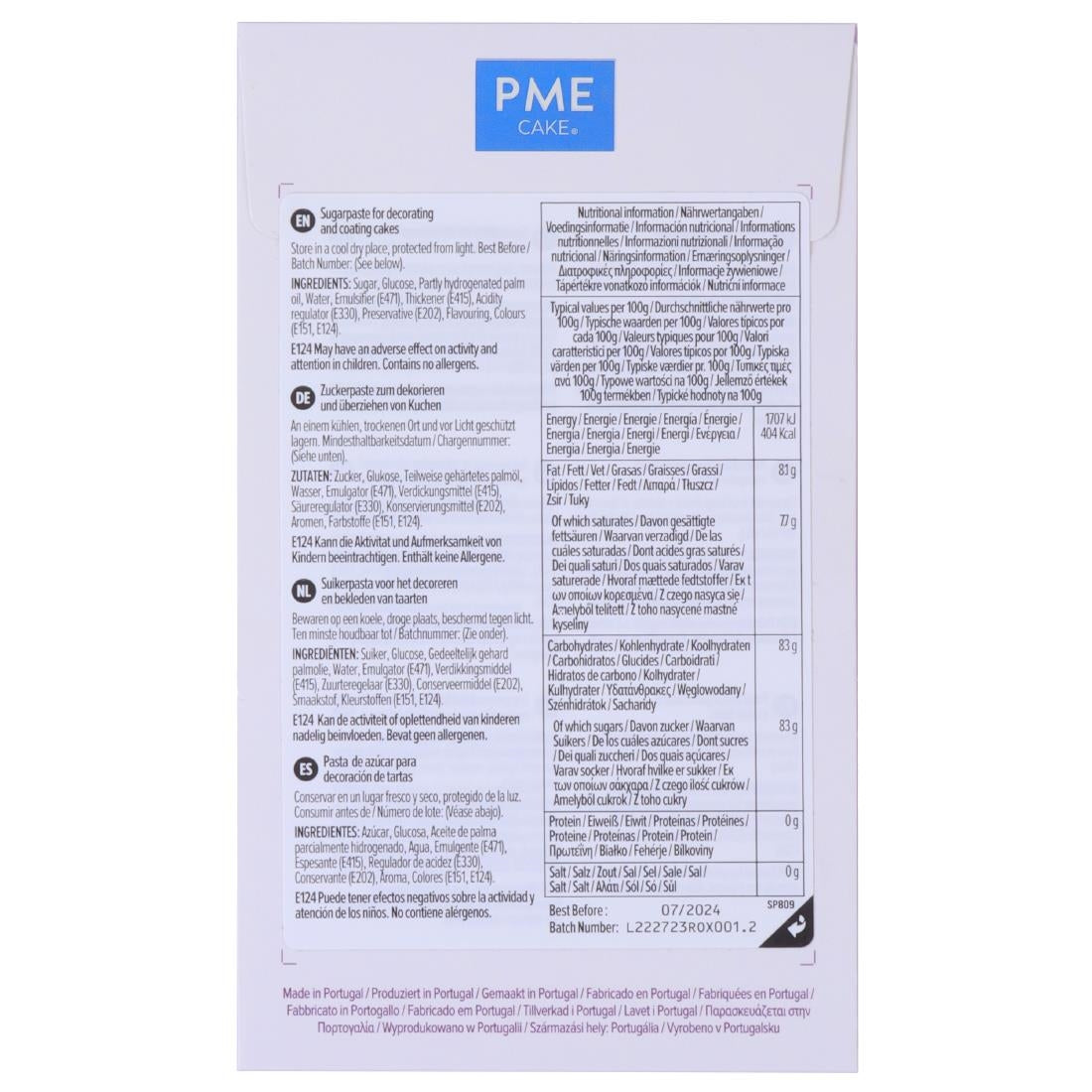 PME Sugar Paste Fondant Purple 250g