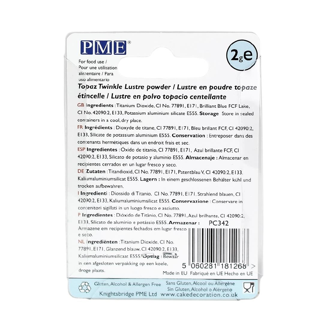 PME Lustre Colours Topaz Twinkle 2g