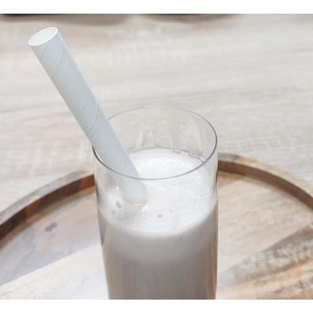 Fiesta Compostable Bubble Tea Straw White 12x210mm (150 Pack)