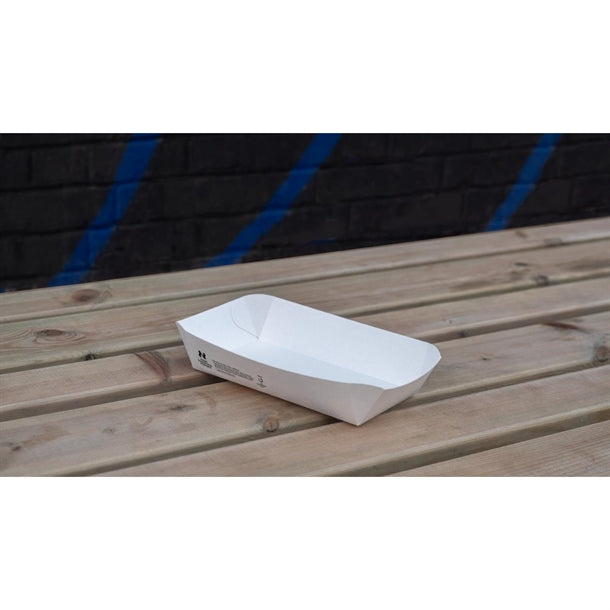 Notpla 8"x5" Rectangular Trays - White (400 Pack)