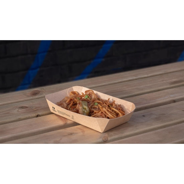 Notpla 8"x5" Rectangular Trays - Kraft (400 Pack)