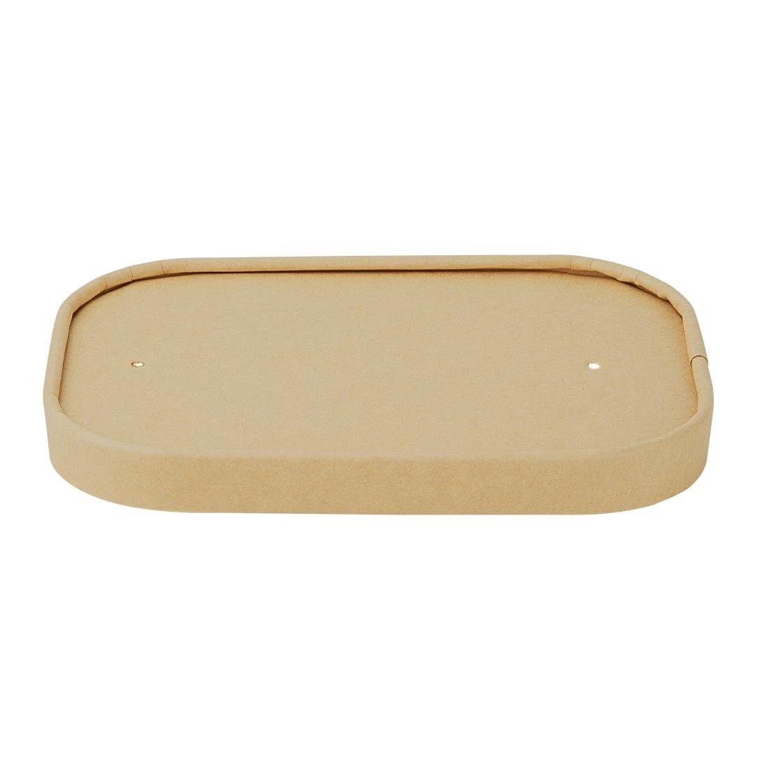 Fiesta Recyclable Paper Lids for Rectangular Containers (300 Pack)