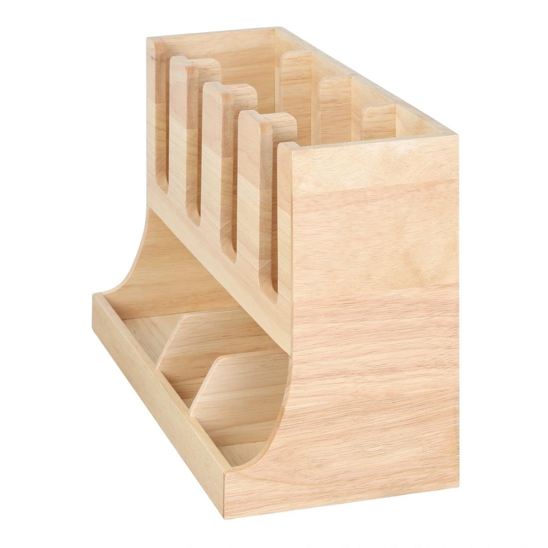 Olympia Cup and Condiment Station Hevea Wood 450x120x240mm