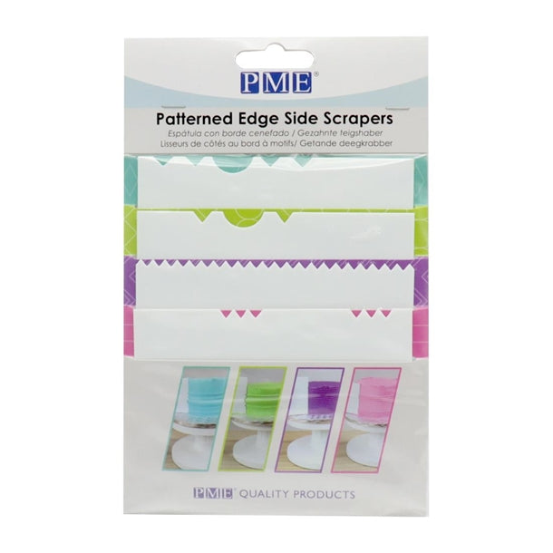 PME Side Scrapers Patterned Edge Plastic (4 Pack)