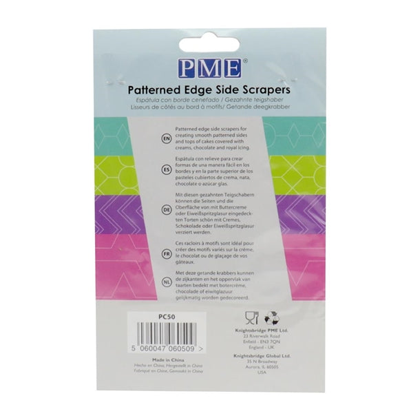PME Side Scrapers Patterned Edge Plastic (4 Pack)