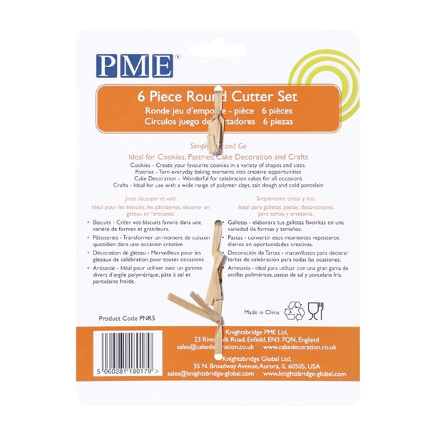 PME Classic Round Cutter (6 Pack)