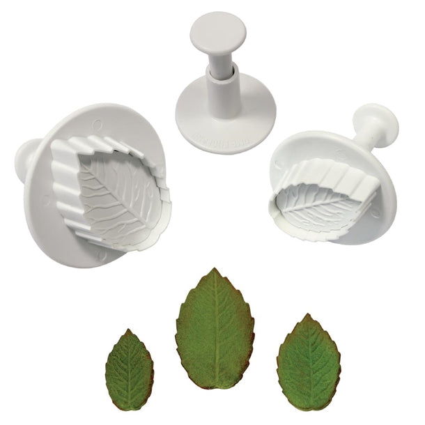 PME Foliage Veined Rose Leaf Plunger Cutter (3 Pack)