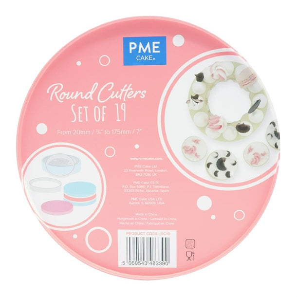 PME Round Stainless Steel Cutters (19 Pack)