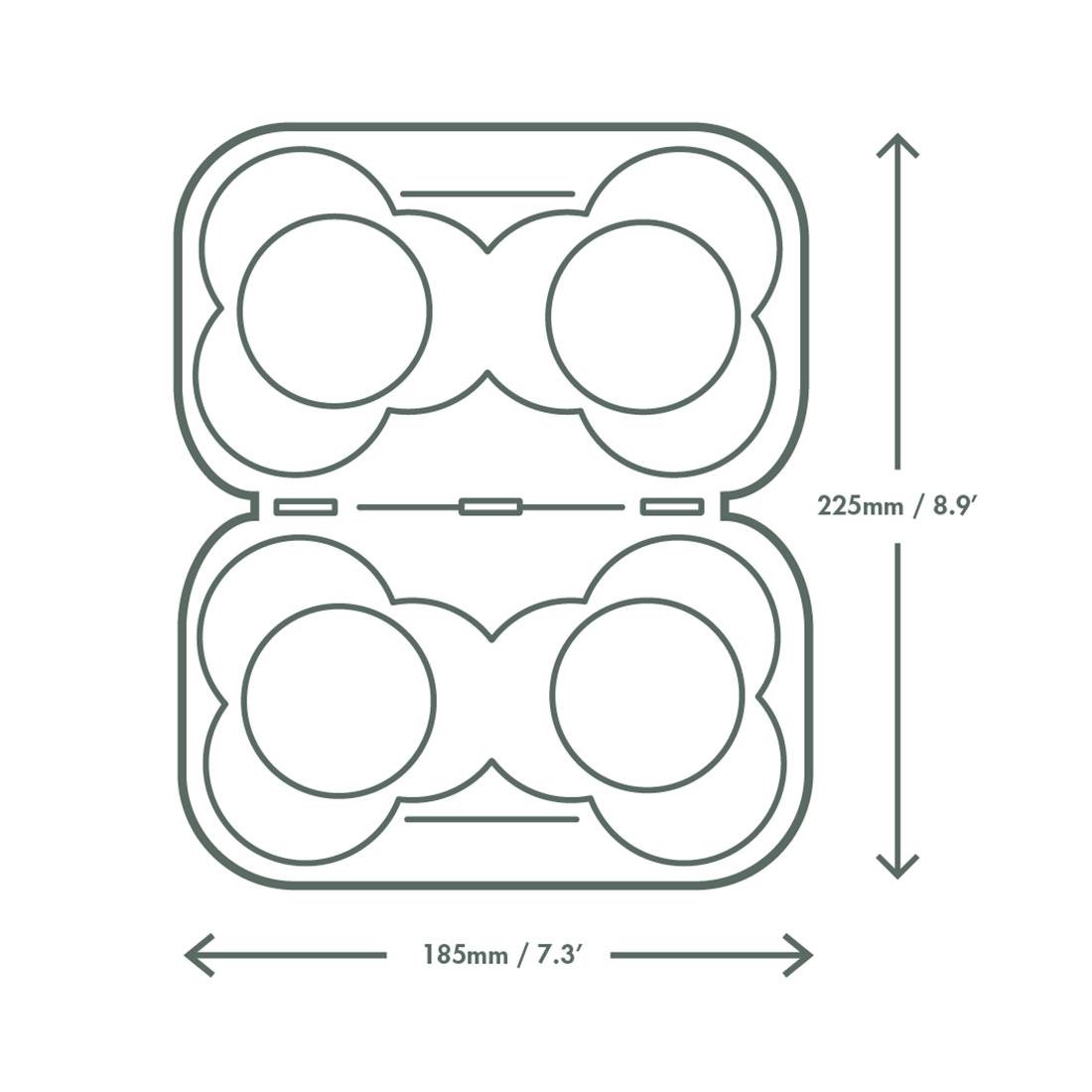 Vegware Moulded Pulp Fibre Splitable 4-Cup Carry Trays (160 Pack)
