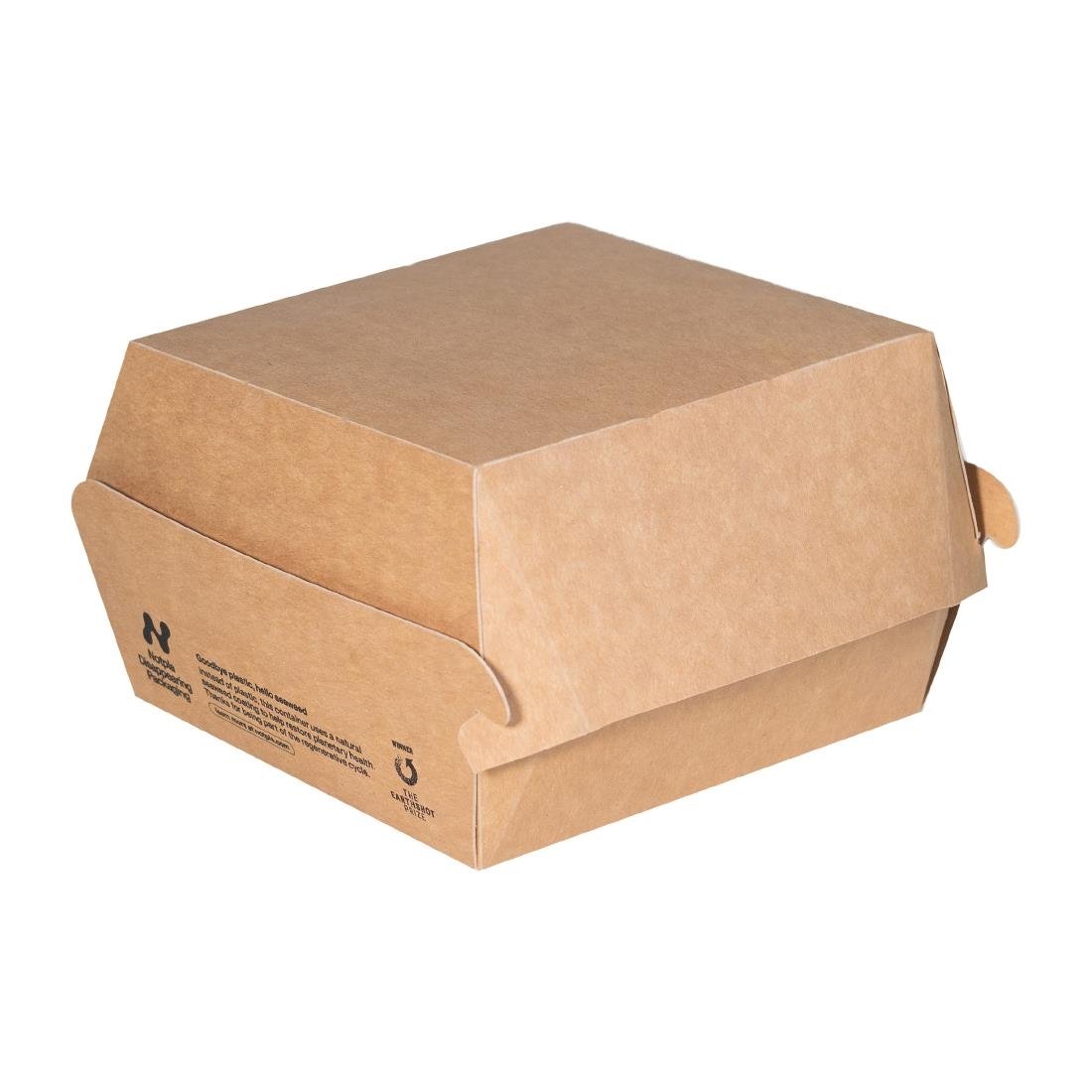Notpla 6" Clamshell Burger Boxes - Kraft (300 Pack)