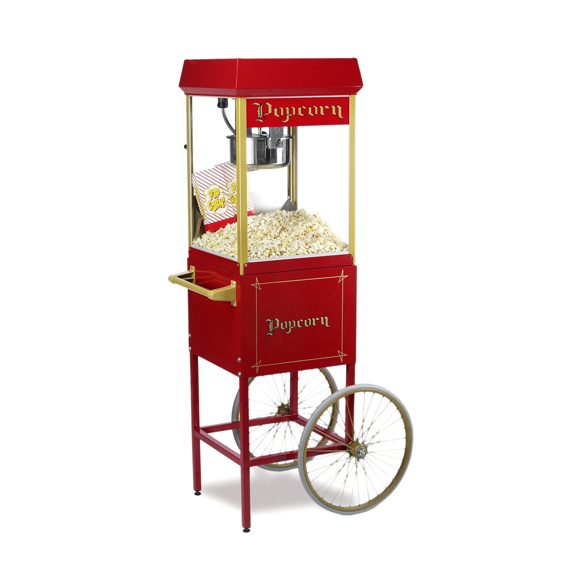 8oz Red Fun Pop Popcorn Machine + Cart Gold Medal