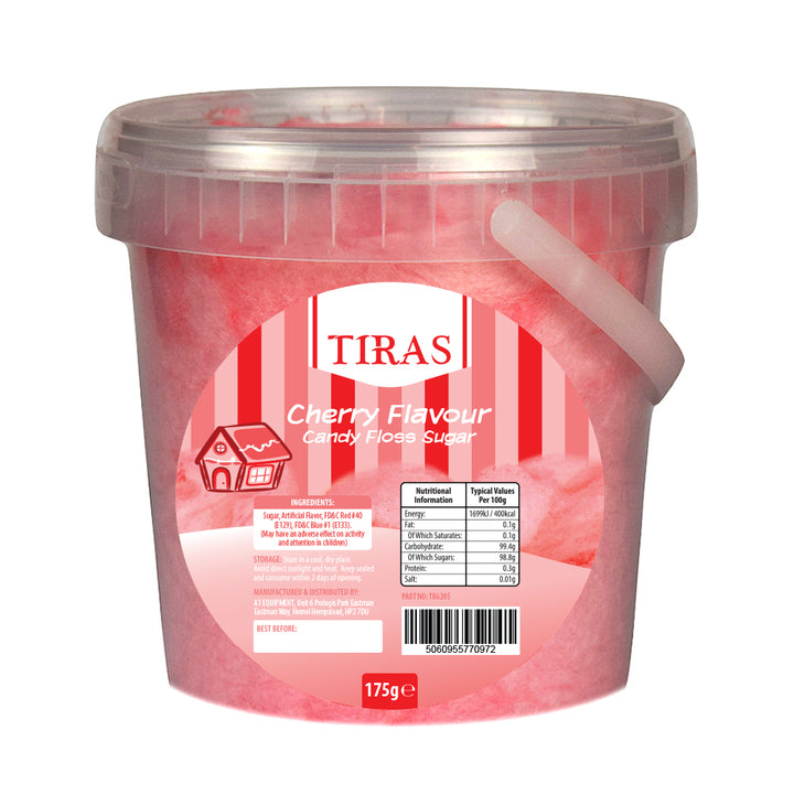 Large Cherry Candy Floss Tubs 175g  X 45