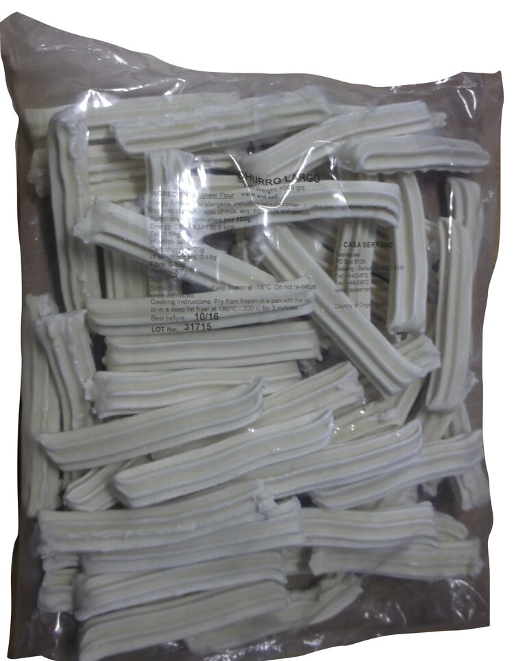 Casa Serrano Frozen Plain Churros (Finger Doughnuts) 4kg