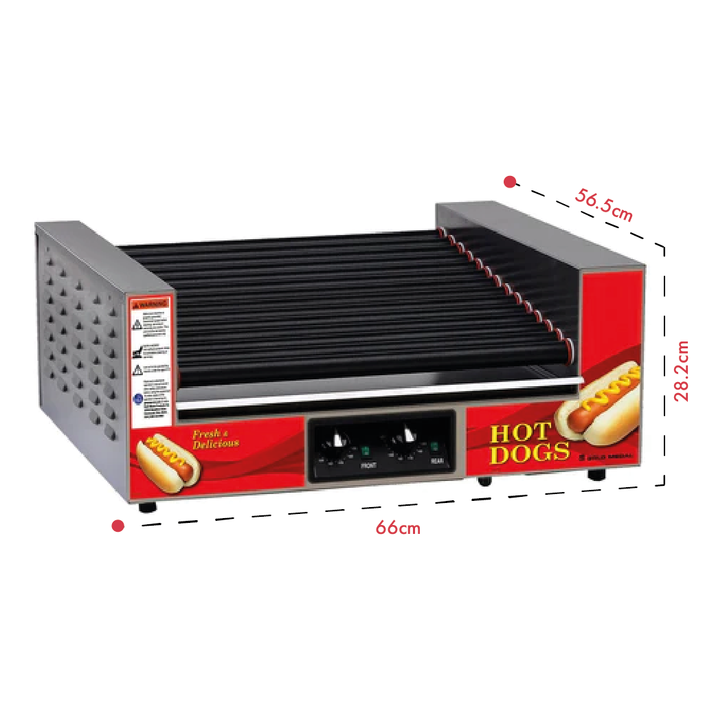 Gold Medal Double Diggity Hot Dog Roller Grill #8223PE