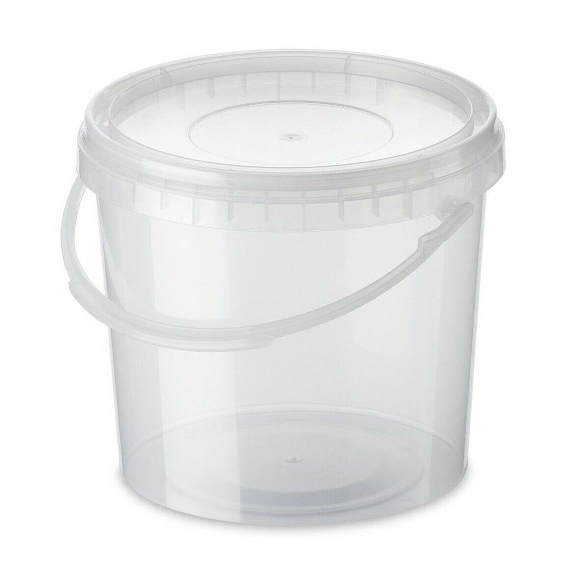 clear bucket with lid and handle