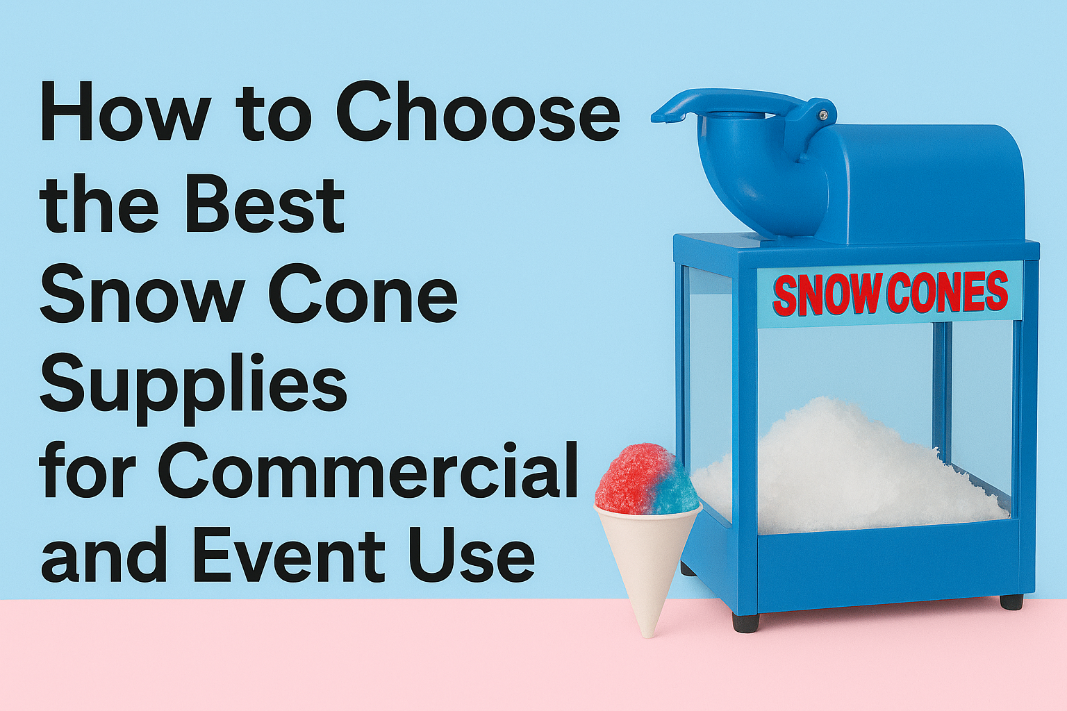 How to Choose the Best Snow Cone Supplies for Commercial and Event Use