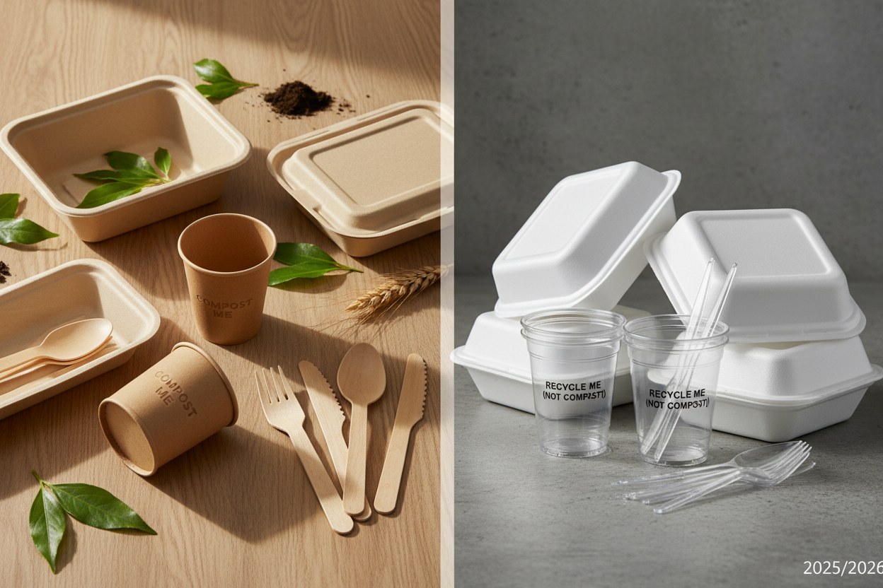 Compostable vs Traditional Packaging: What Event Food Businesses Should Choose in 2025/2026