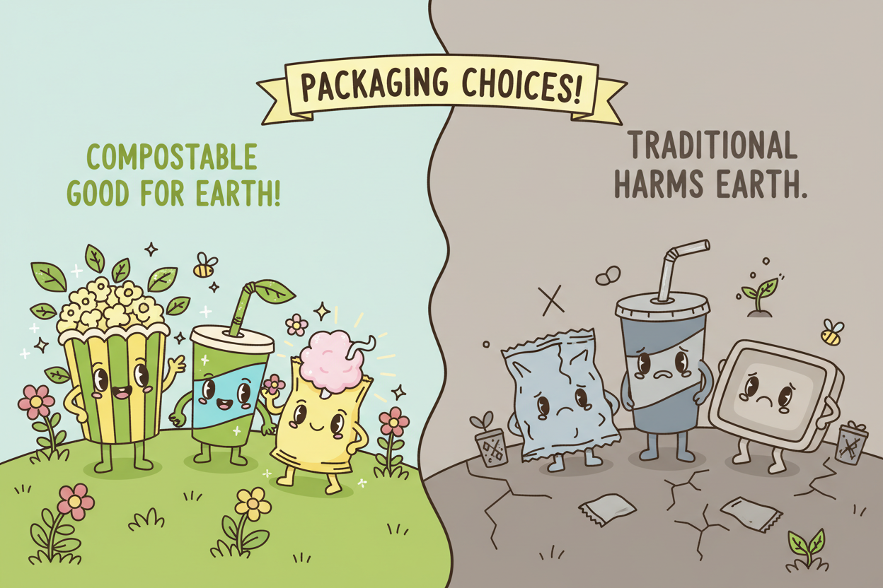 Compostable vs Traditional Packaging: What Event Food Businesses Should Choose in 2025/2026