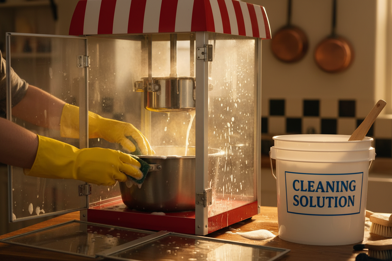 How to Clean a Commercial Popcorn Machine with Heat 'N Kleen Kettle Cleaner