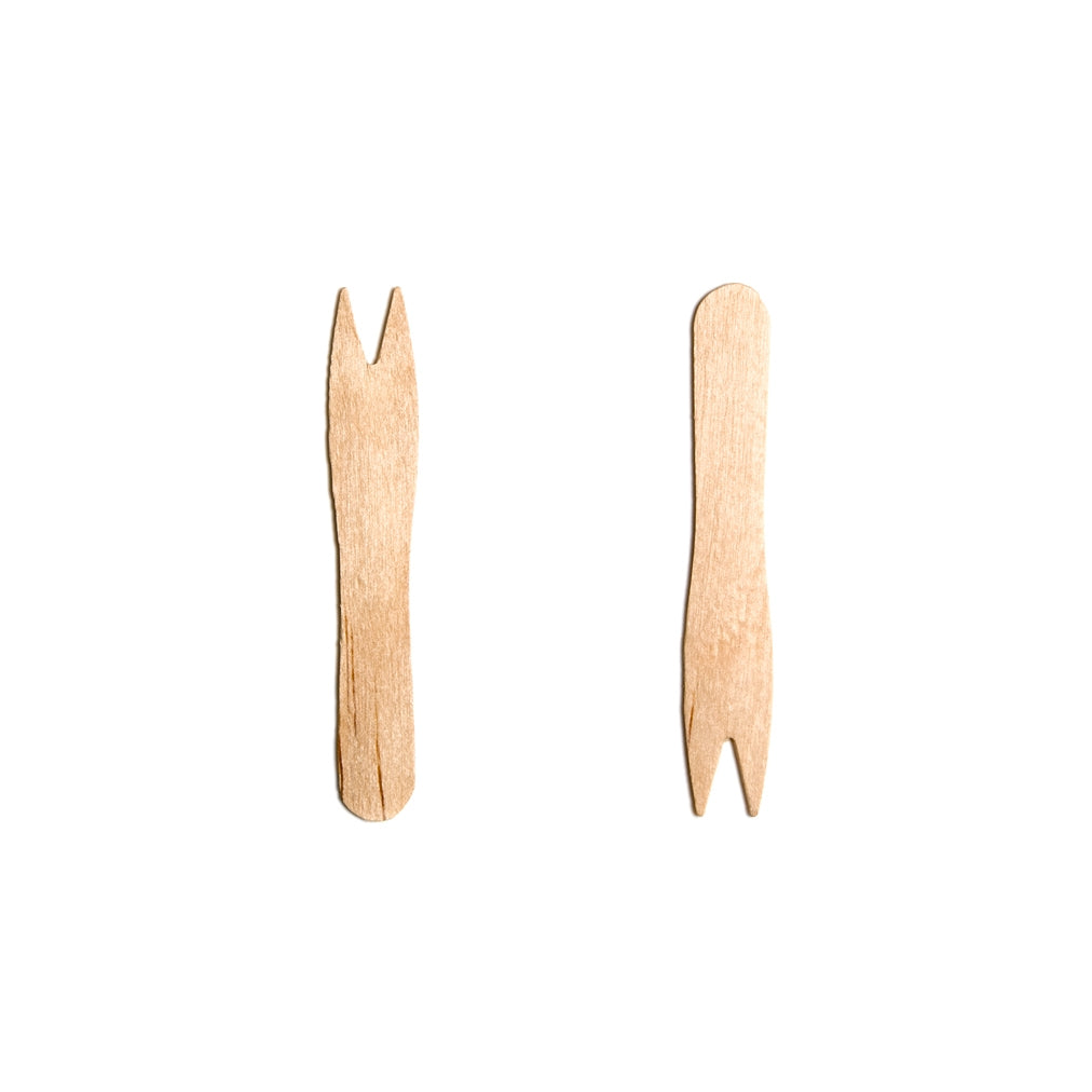 Two wooden fork
