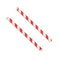 HERALD Bubble Tea Paper Straws 229mm 12mm Red Stripe - Pack Of 250