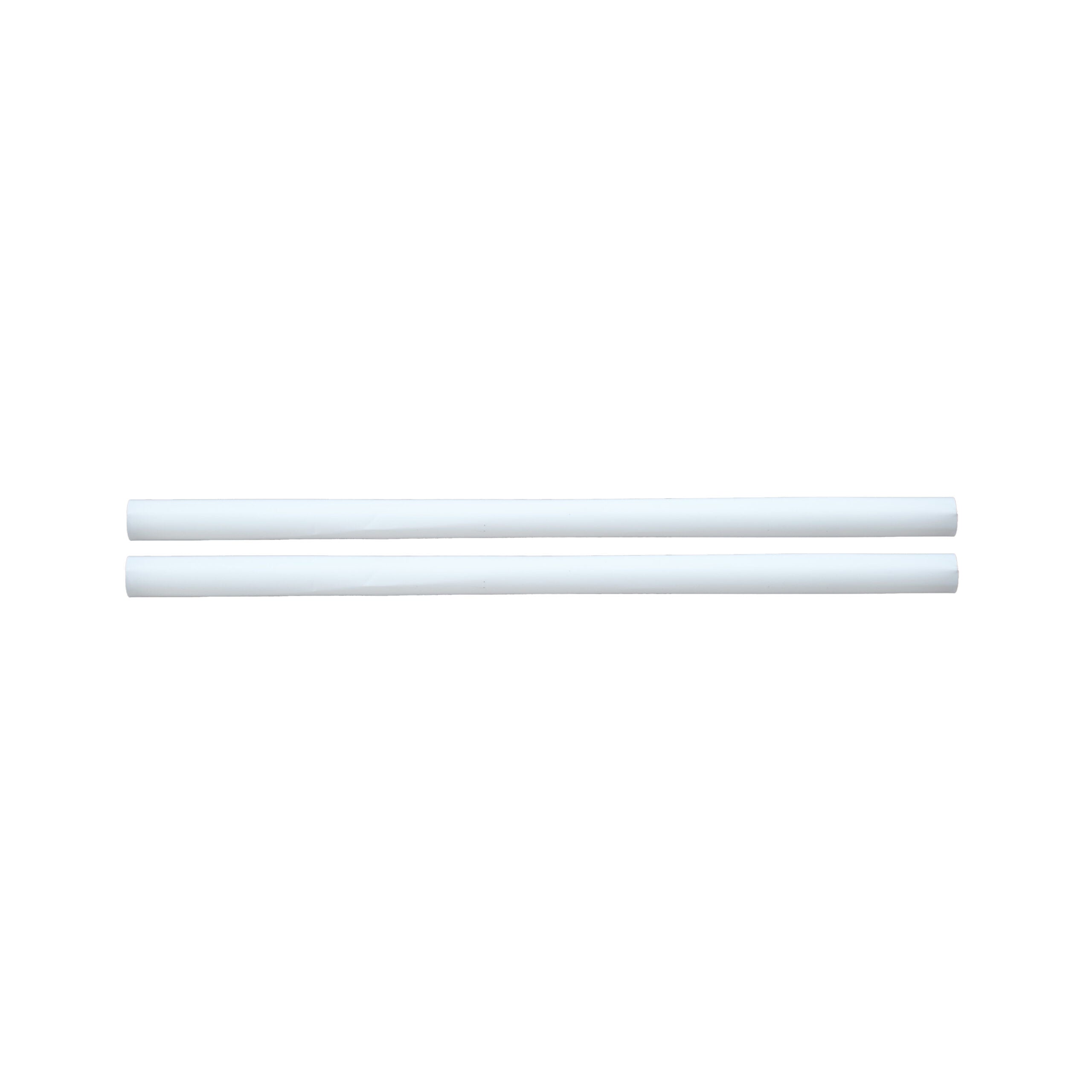 Two long white straws.