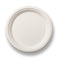 HERALD Bagasse Plate 225mm 9 Inch White Round Disposable Plate - Pack Of 50