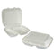 HERALD Bagasse Meal Box 2 Compartment 230x230x50mm White MP2 - Pack Of 50