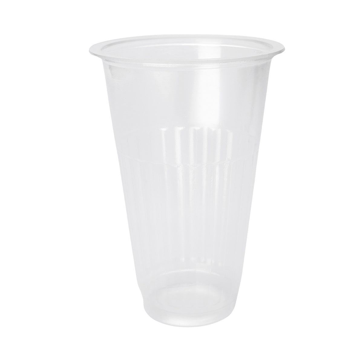 A clear plastic cup.