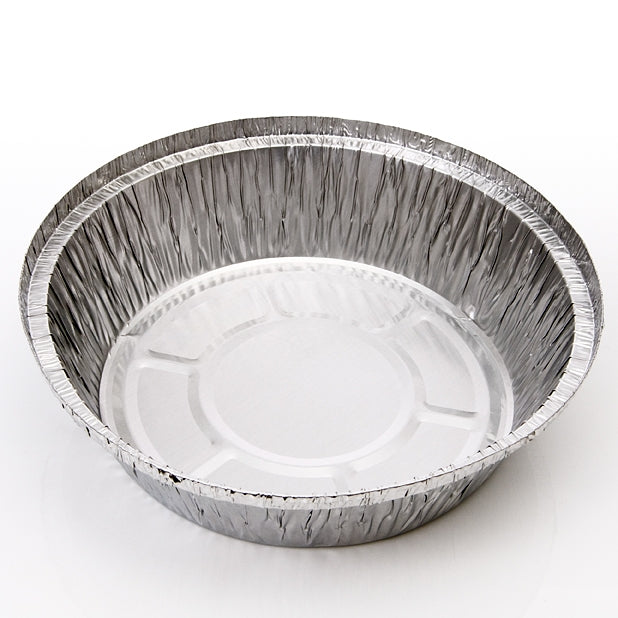 Round aluminum foil pan.