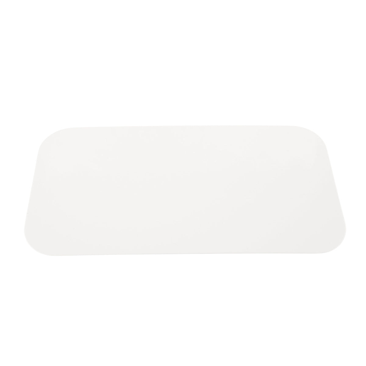 A plain, rectangular, white foil lid.