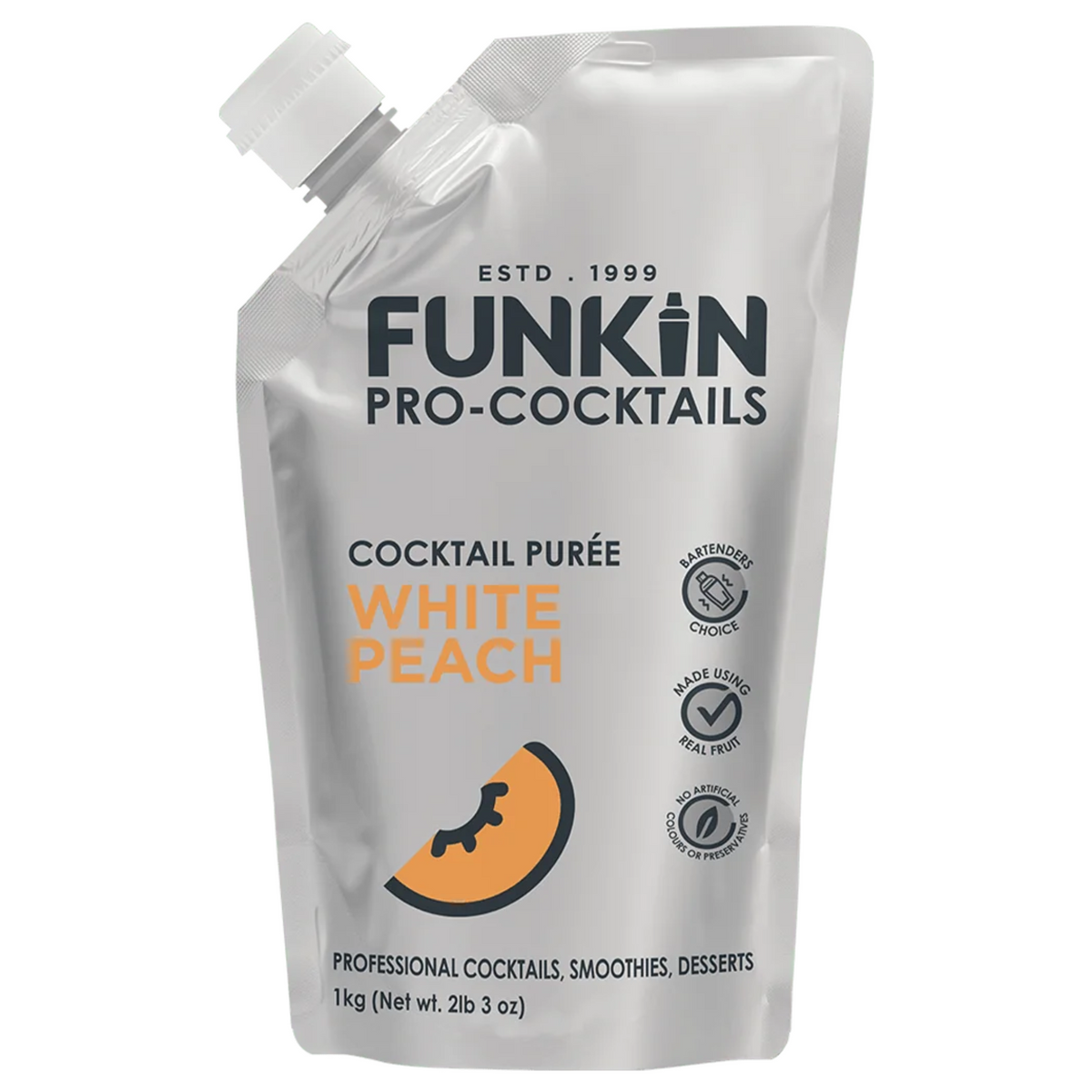 FUNKIN Pro-Cocktails White Peach Cocktail Purée 1kg BB 04.26