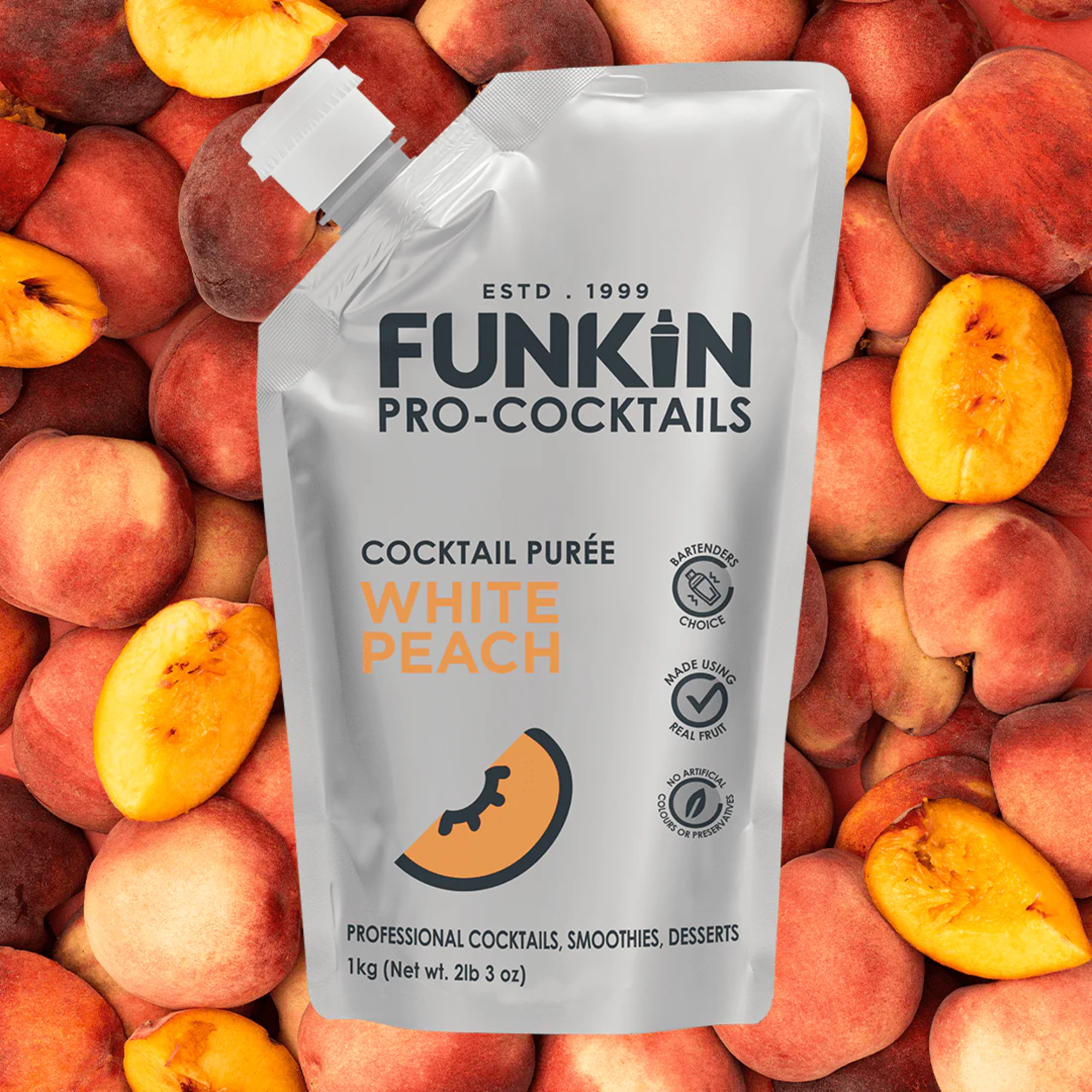 Funkin Pro-Cocktails White Peach Cocktail Purée 1kg