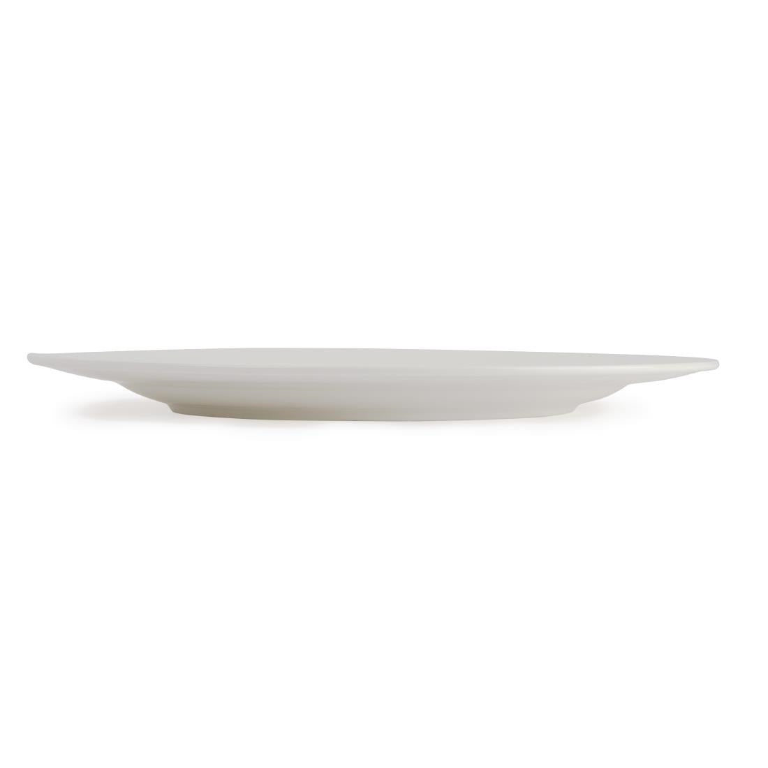 Olympia Lumina Wide Rim Round Plates White 270mm (4 pack)