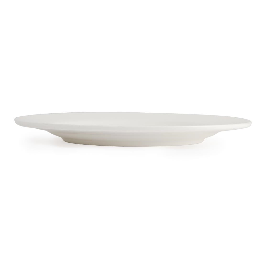 Olympia Lumina Wide Rim Round Plates White 200mm (6 pack)