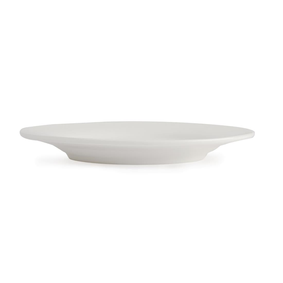 Olympia Lumina Wide Rim Round Plates White 150mm (6 pack)