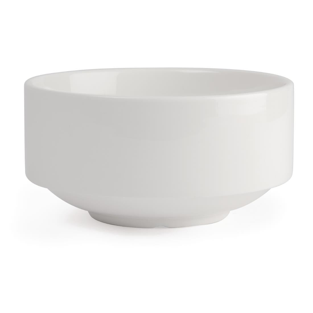 Olympia Lumina Stacking Soup Bowls White 398ml 14oz (6 pack)