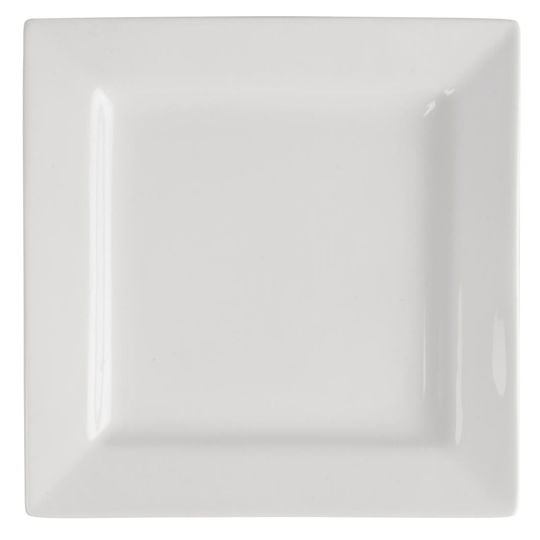 Olympia Lumina Square Plates White 265mm (4 pack)