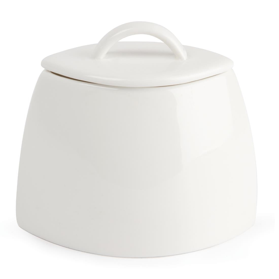 Olympia Lumina Oval Sugar Bowls with Lids 75mm (6 pack)