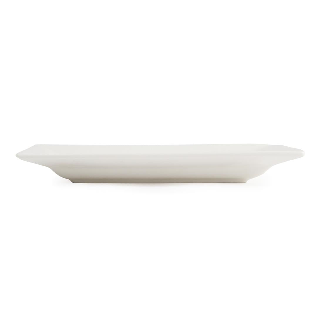 Olympia Lumina Wide Rim Rectangular Plates White 257x 155mm (4 pack)