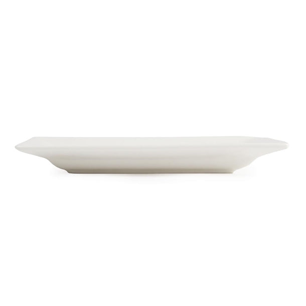 Olympia Lumina Wide Rim Rectangular Plates White 200x 130mm (6 pack)